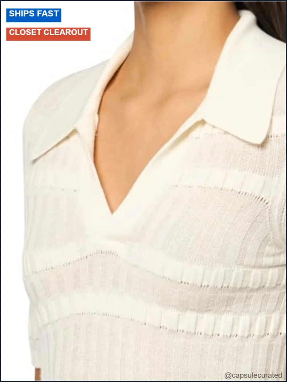 Merino Wool Blend V-Neck Short Sleeve Pullover Sweater